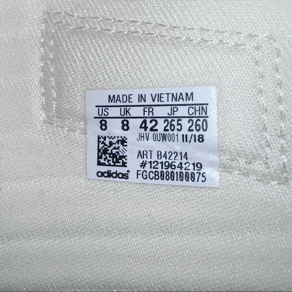 Adidas Adissage Slides NEW 9/9.5 White Velcro Sandals Rare 3 Stripes NWOT - Picture 5 of 6